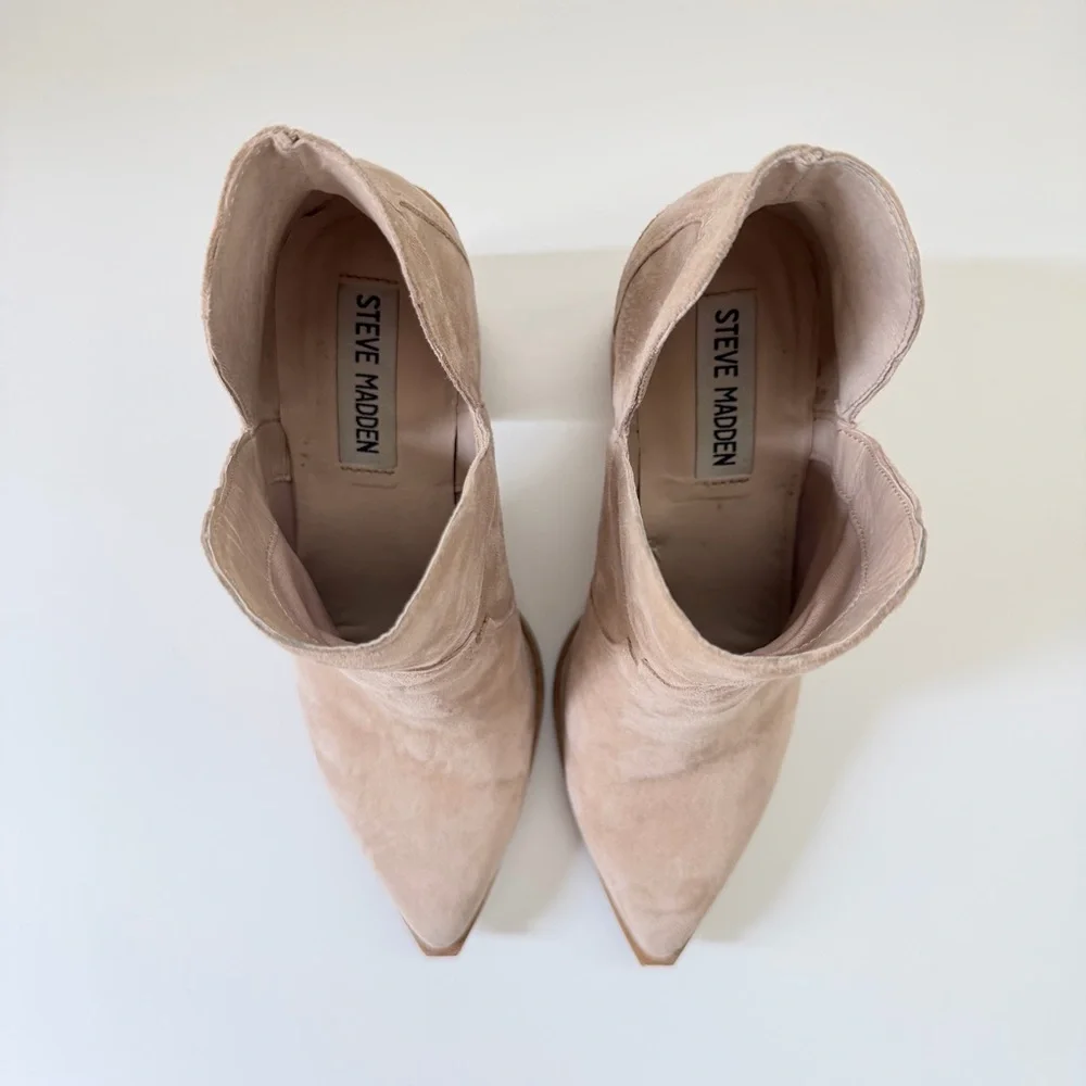 Steve Madden Beige Heeled Boots - Picture 2 of 6